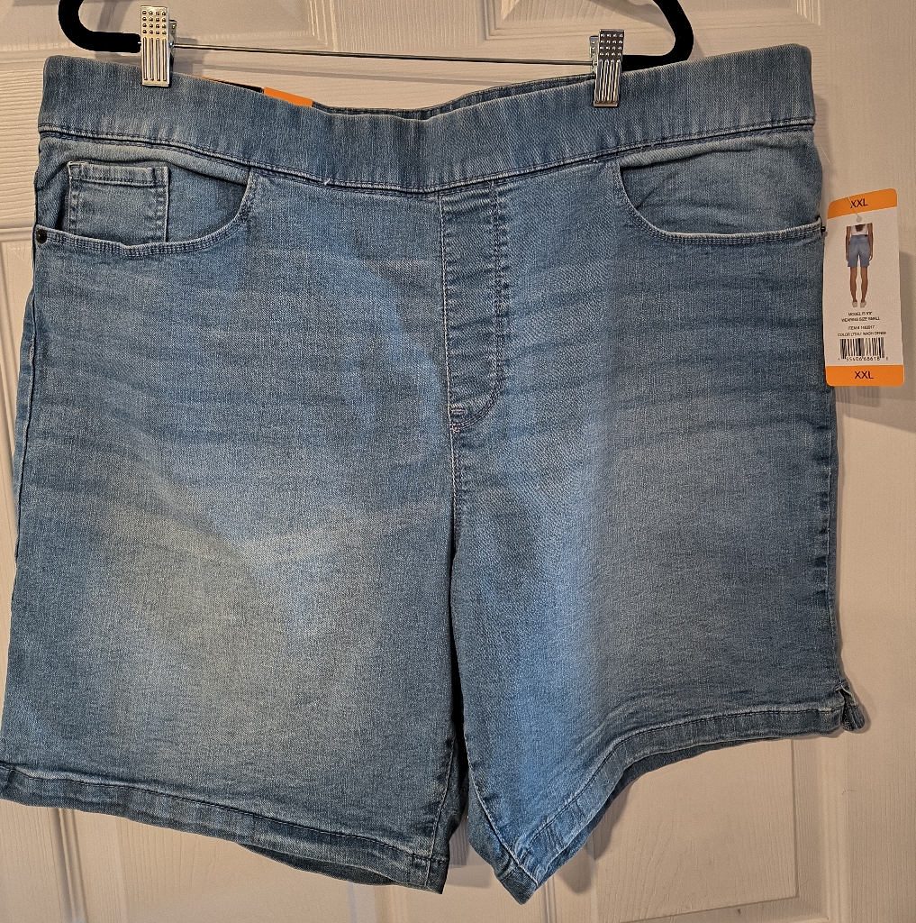 Dkny Sz Xxl Light Blue Denim Bermuda Shorts